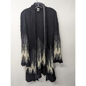 MISSONI Women's Long Cardigan Sweater Wool Mohair Open Made In Italy Size US 8